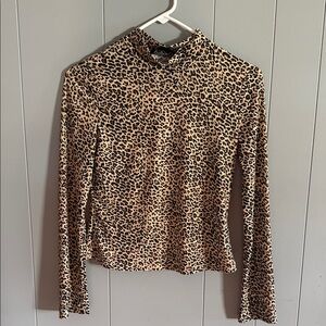 SHEIN Animal Print Long Sleeve Top
